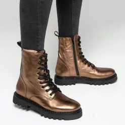 Ann Rocks Ann Rocks Veterboots Brons Leer - Maat 38 15 Ann Rocks Ann Rocks Veterboots Brons Leer - Maat 38 -Dames-schoenen Verkoop 550x550 28
