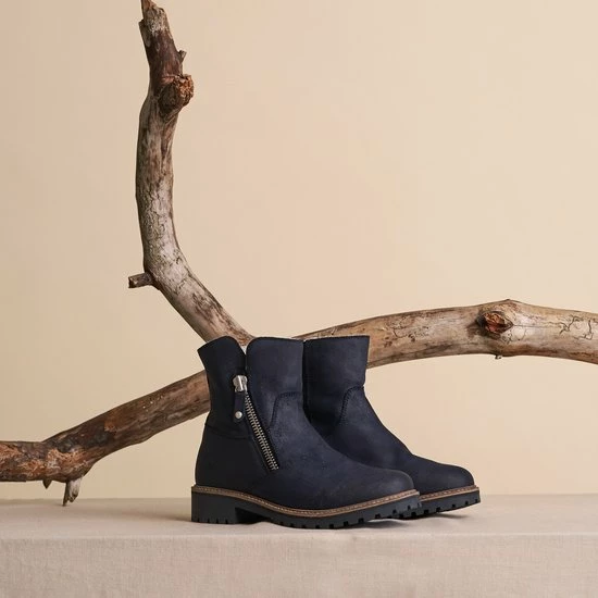 Travelin' Vartae Dames Enkellaarsjes - Winter Boots - Wax Suede Leer - Wol Gevoerd - Donkerblauw - Maat 42 11 Travelin' Vartae Dames Enkellaarsjes - Winter Boots - Wax Suede Leer - Wol Gevoerd - Donkerblauw - Maat 42 - Afbeelding 9