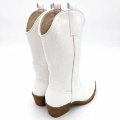 WELOVESHOES® Dames Cowboylaarzen Met Hak - Imitatieleer - Wit - Maat 40 -Dames-schoenen Verkoop 550x550 59