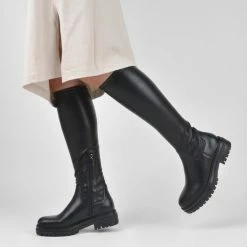 POSH By Poelman CYBELE Dames Hoge Stretch Laarzen - Zwart - Maat 42 -Dames-schoenen Verkoop 550x550 81