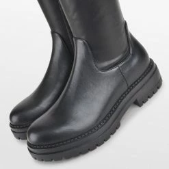 POSH By Poelman CYBELE Dames Hoge Stretch Laarzen - Zwart - Maat 42 -Dames-schoenen Verkoop 550x550 83