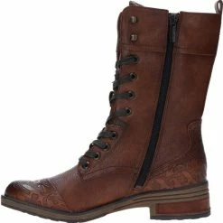 Mustang Dames Veterboot - Cognac - Maat 38 -Dames-schoenen Verkoop 550x553