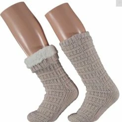 Apollo Huissokken - Dames - ABS Anti Slip - Zeer Zachte Binnenkant - Fluffy Voering - Comfort Sokken - Dikke Warme Sokken - Bedsokken - Oud Roze