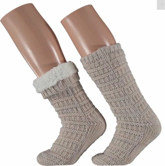 Apollo Huissokken - Dames - ABS Anti Slip - Zeer Zachte Binnenkant - Fluffy Voering - Comfort Sokken - Dikke Warme Sokken - Bedsokken - Oud Roze 3 Apollo Huissokken - Dames - ABS Anti Slip - Zeer Zachte Binnenkant - Fluffy Voering - Comfort Sokken - Dikke Warme Sokken - Bedsokken - Oud Roze