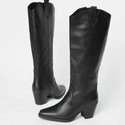 Ann Rocks Ann Rocks Laarzen Zwart Leer - Maat 37 -Dames-schoenen Verkoop 550x557 3