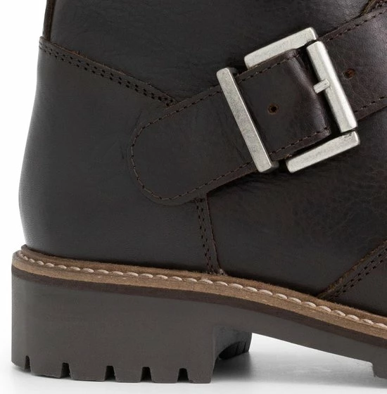 Travelin' Silkeborg Leren Dames Laarzen - Wol Gevoerde Biker Boots - Donkerbruin Leer - Maat 40 8 Travelin' Silkeborg Leren Dames Laarzen - Wol Gevoerde Biker Boots - Donkerbruin Leer - Maat 40 - Afbeelding 6