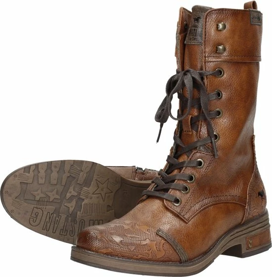 Mustang Dames Veterboot - Cognac - Maat 40 17 Mustang Dames Veterboot - Cognac - Maat 40 - Afbeelding 15