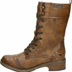 Mustang Dames Veterboot - Cognac - Maat 39 -Dames-schoenen Verkoop 550x561 8