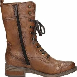 Mustang Dames Veterboot - Cognac - Maat 39 -Dames-schoenen Verkoop 550x566 12