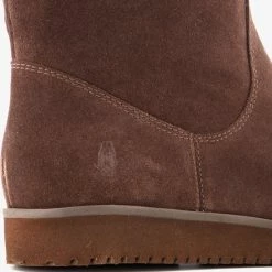 Hush Puppies Suede Dames Enkellaarsjes Bruin - Bruin - Maat 38 - Echt Leer -Dames-schoenen Verkoop 550x566 7
