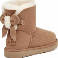 Ugg Mini Bailey Fluff Bow Laarzen Bruin - Dames Laarzen - 1123635-CHE - Maat 37 -Dames-schoenen Verkoop 550x568 1