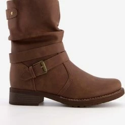 Blue Box Dames Enkellaarsjes - Cognac - Maat 41 -Dames-schoenen Verkoop 550x568 2