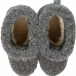 LuLu Wonen LuLu- Grijze Wollen Sloffen / Pantoffels Met Antislipzool - Maat 39 - Unisex -Dames-schoenen Verkoop 550x575 10