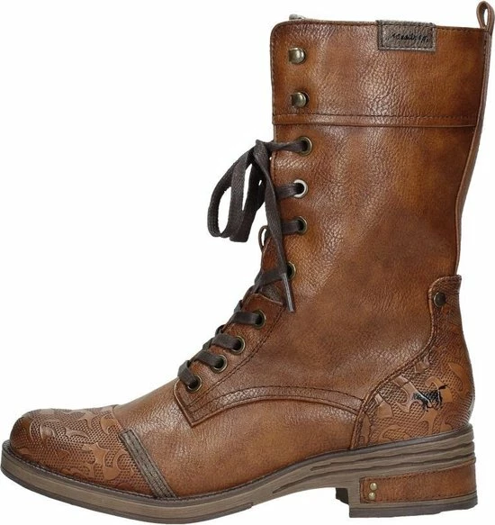Mustang Dames Veterboot - Cognac - Maat 40 4 Mustang Dames Veterboot - Cognac - Maat 40 - Afbeelding 2