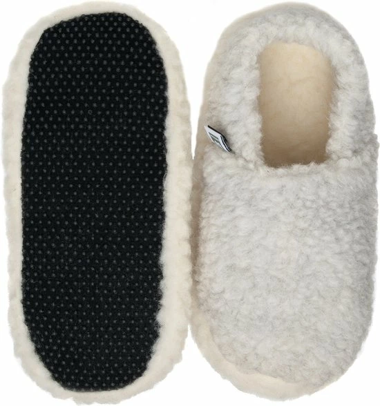 LuLu Wonen LuLu- Pantoffels Dames - Sloffen - Grijs Wit - 100% Schapenwol - Antislip Zool - Maat 36 7 LuLu Wonen LuLu- Pantoffels Dames - Sloffen - Grijs Wit - 100% Schapenwol - Antislip Zool - Maat 36 - Afbeelding 5
