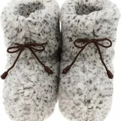 Oncedoce Wollen Sloffen - Winter Pantoffels 100% ECHT Lamswol En Leer - MAAT 44 - Leren Zooltjes – Veters - Handgemaakte Slofjes - Kleur Grijs Gemêleerd -Dames-schoenen Verkoop 550x591 6