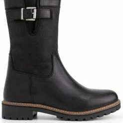 Travelin' Gyland Leren Dames Laarzen - Wol Gevoerde Laars - Zwart Leer - Maat 39