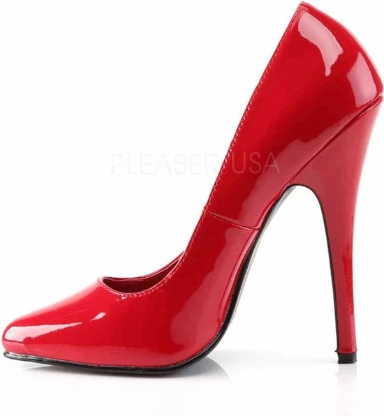 Devious Hoge Hakken -40 Shoes- DOMINA-420 Paaldans Schoenen Rood 5 Devious Hoge Hakken -40 Shoes- DOMINA-420 Paaldans Schoenen Rood - Afbeelding 3