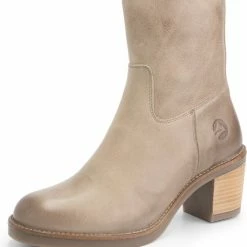 Travelin' Morlaix Dames Leren Enkellaarzen Met Hak - Nette Schoenen Vrouwen - Taupe Leer - Maat 39 -Dames-schoenen Verkoop 550x602