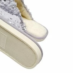 Youhomy Accessoires Warme Dames Pantoffels Blauwgrijs- Fluffy Pantoffels Zilver Sterretje, Glitter Print - Maat 38/39 Unisex - Fake Fur Pantoffel- Thuis Indoor Sloffen Dames, Heren, Jongen En Meisjes 12-18 Jr Seizoen Herfst Winter| Cadeaus Kerstdagen -Dames-schoenen Verkoop 550x609 4