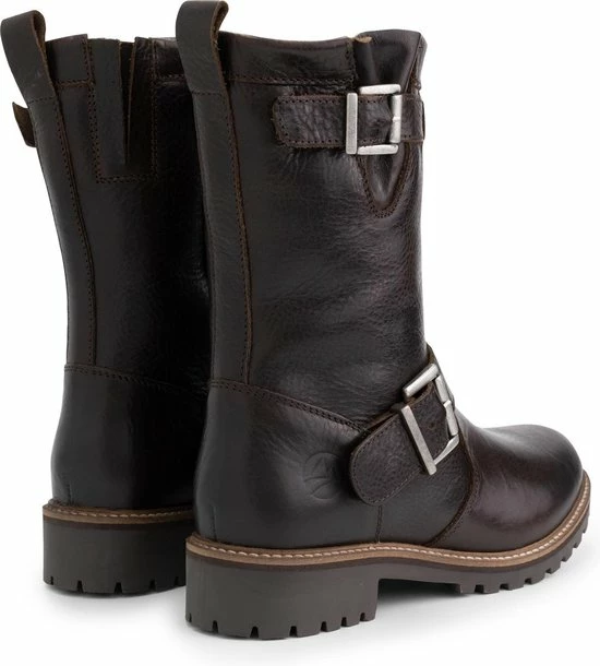 Travelin' Silkeborg Leren Dames Laarzen - Wol Gevoerde Biker Boots - Donkerbruin Leer - Maat 40 5 Travelin' Silkeborg Leren Dames Laarzen - Wol Gevoerde Biker Boots - Donkerbruin Leer - Maat 40 - Afbeelding 3