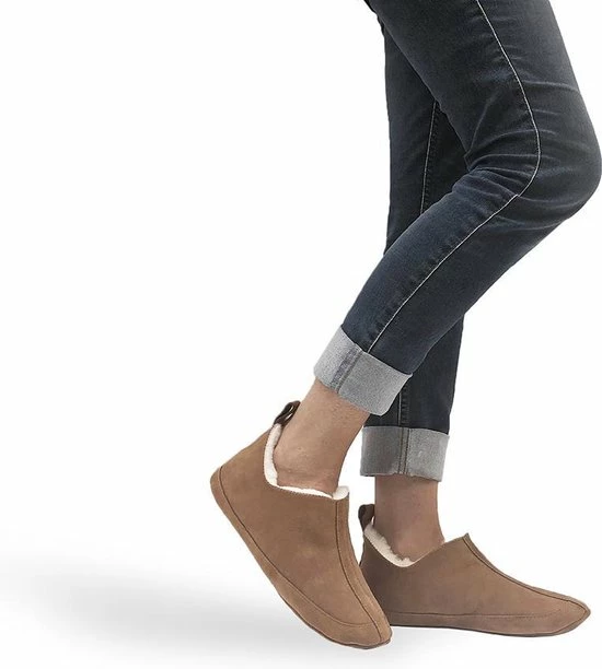 Texelana Sloffen En Pantoffels Voor Dames & Heren - Pantoffel Van Schapenvacht - Model Katja Cognac - Maat 38 4 Texelana Sloffen En Pantoffels Voor Dames & Heren - Pantoffel Van Schapenvacht - Model Katja Cognac - Maat 38 - Afbeelding 2