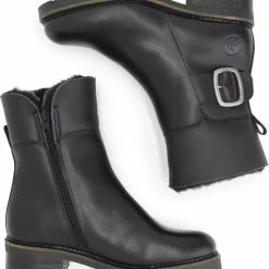 Travelin' Gyre - Leren Dames Enkellaarzen - Wol Gevoerd - Zwart Leer - Maat 38 -Dames-schoenen Verkoop 550x615 2