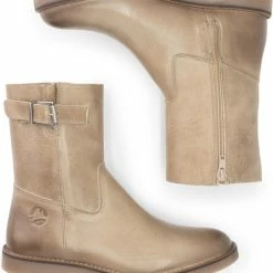 Travelin' Lannion Dames Leren Enkellaarzen - Schoenen Vrouwen - Taupe Leer - Maat 39 -Dames-schoenen Verkoop 550x622 1