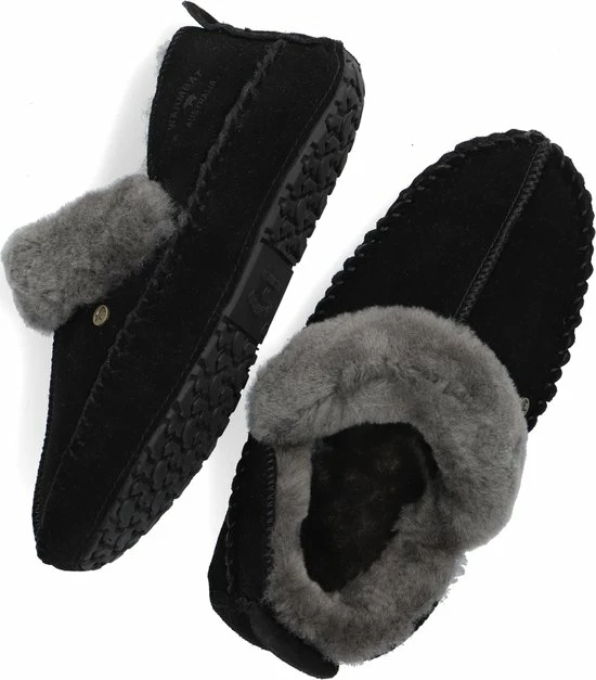 Warmbat Barrine Suede Dames Pantoffels - Black - Maat 42 9 Warmbat Barrine Suede Dames Pantoffels - Black - Maat 42 - Afbeelding 7
