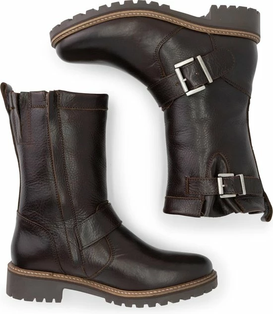 Travelin' Silkeborg Leren Dames Laarzen - Wol Gevoerde Biker Boots - Donkerbruin Leer - Maat 40 10 Travelin' Silkeborg Leren Dames Laarzen - Wol Gevoerde Biker Boots - Donkerbruin Leer - Maat 40 - Afbeelding 8