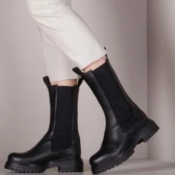 Cashott Vrouwen Leren Chelsea Boots / Laarzen / Damesschoenen 24204 - Zwart - Maat 38 34 Cashott Vrouwen Leren Chelsea Boots / Laarzen / Damesschoenen 24204 - Zwart - Maat 38 -Dames-schoenen Verkoop 550x635 10