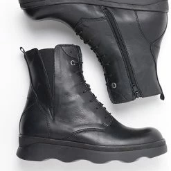 Wolky Veterschoenen Akita Zwart Leer 23 Wolky Veterschoenen Akita Zwart Leer -Dames-schoenen Verkoop 550x649