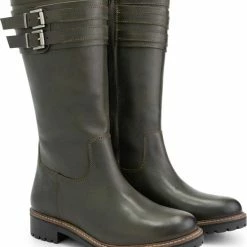 Travelin' Solstad Leren Dames Laarzen - Wol Gevoerde Laars - Olijfgroen/Legergroen Leer - Maat 40 -Dames-schoenen Verkoop 550x659 3