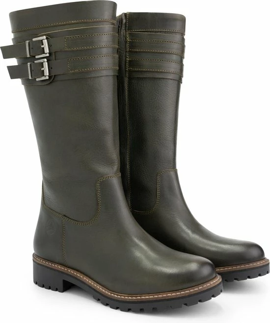 Travelin' Solstad Leren Dames Laarzen - Wol Gevoerde Laars - Olijfgroen/Legergroen Leer - Maat 39 5 Travelin' Solstad Leren Dames Laarzen - Wol Gevoerde Laars - Olijfgroen/Legergroen Leer - Maat 39 - Afbeelding 3