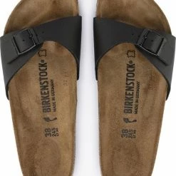 Dames-schoenen Verkoop 35 Birkenstock Madrid Dames Slippers Small Fit - Black - Maat 36
