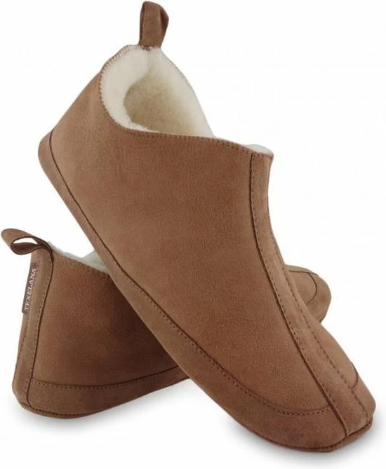 Texelana Sloffen En Pantoffels Voor Dames & Heren - Pantoffel Van Schapenvacht - Model Katja Cognac - Maat 38 3 Texelana Sloffen En Pantoffels Voor Dames & Heren - Pantoffel Van Schapenvacht - Model Katja Cognac - Maat 38
