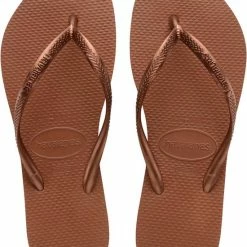 Havaianas Slim Dames Slippers - Rust/Metallic Copper - Maat 41/42