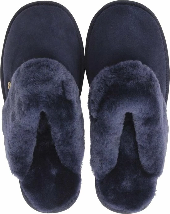 Warmbat Flurry Suede Dames Pantoffels - Dark Navy - Maat 41 6 Warmbat Flurry Suede Dames Pantoffels - Dark Navy - Maat 41 - Afbeelding 4
