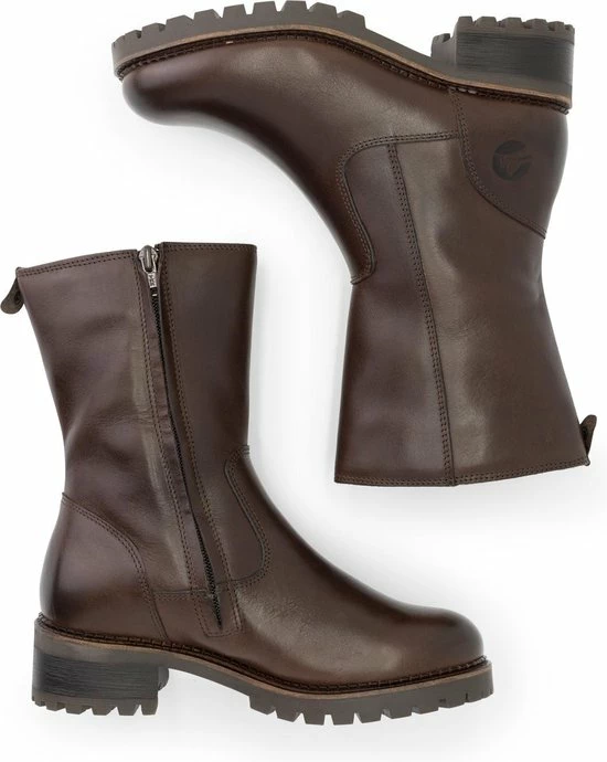 Travelin' Skjolden Leren Dames Laarzen - Wol Gevoerde Laars - Donkerbruin Leer - Maat 41 7 Travelin' Skjolden Leren Dames Laarzen - Wol Gevoerde Laars - Donkerbruin Leer - Maat 41 - Afbeelding 5