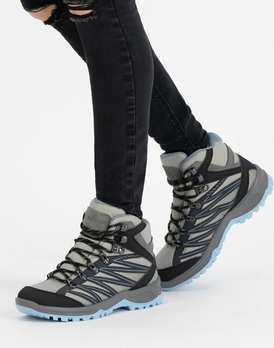 Travelin' Arosund - Hoge Dames Wandelschoenen - Waterdicht En Ademend - Lichgrijs/blauw - Maat 40 8 Travelin' Arosund - Hoge Dames Wandelschoenen - Waterdicht En Ademend - Lichgrijs/blauw - Maat 40 - Afbeelding 6