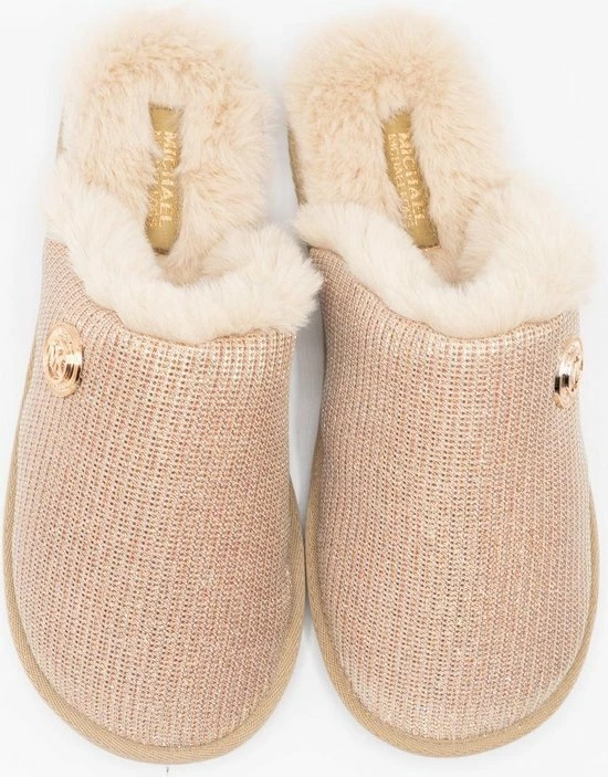 Michael Kors Janis Dames Pantoffels - Beige - Maat 38,5 7 Michael Kors Janis Dames Pantoffels - Beige - Maat 38,5 - Afbeelding 5