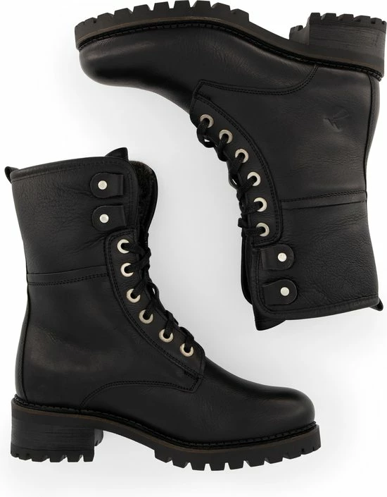 Travelin Myre - Leren Enkellaarzen - Dames - Wol Gevoerd - Zwart Leer - Maat 39 6 Travelin Myre - Leren Enkellaarzen - Dames - Wol Gevoerd - Zwart Leer - Maat 39 - Afbeelding 4