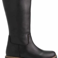 Travelin Varde - Leren Dameslaars - Wol Gevoerd - Zwart Leer - Maat 39