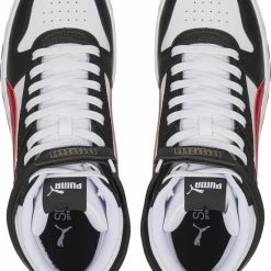 PUMA RBD Game Unisex Sneakers - White/HighRiskRed/Black/TeamGold - Maat 42 -Dames-schoenen Verkoop 550x730 1