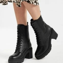 Graceland Zwarte Hoge Veterboot - Maat 39 -Dames-schoenen Verkoop 550x733 19