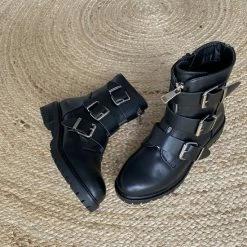 Shoekueen Dames Laarzen Gespen Rits 38