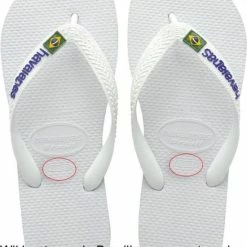 Havaianas Brasil Logo Unisex Slippers - Navy Blue - Maat 47/48 -Dames-schoenen Verkoop 550x734 1