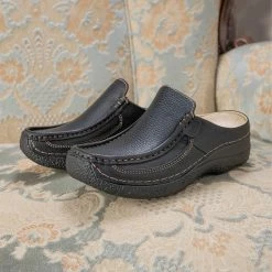 Wolky Comfortschoenen Roll Slide Zwart Leer 66 Wolky Comfortschoenen Roll Slide Zwart Leer -Dames-schoenen Verkoop 550x744 5