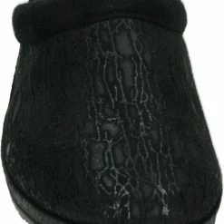 Rohde Vrouwen Suède Harde Zool Pantoffels / Open Sloffen - 2455 - Zwart - Maat 38 -Dames-schoenen Verkoop 550x747 2