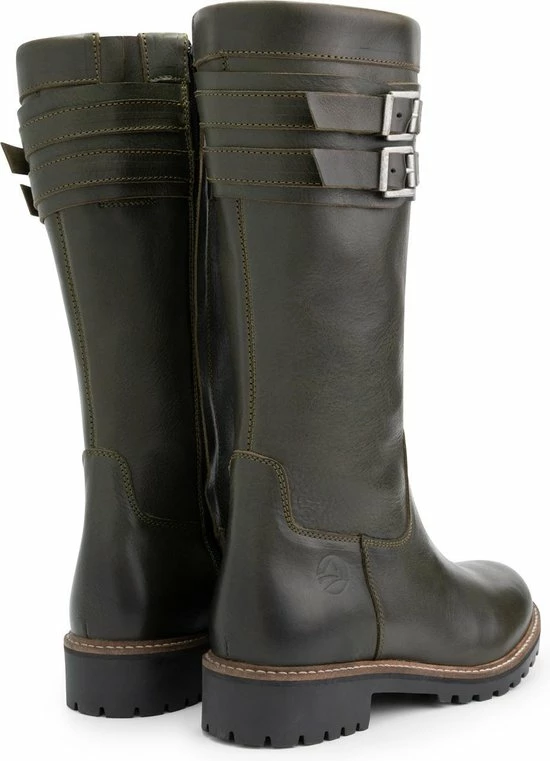 Travelin' Solstad Leren Dames Laarzen - Wol Gevoerde Laars - Olijfgroen/Legergroen Leer - Maat 39 6 Travelin' Solstad Leren Dames Laarzen - Wol Gevoerde Laars - Olijfgroen/Legergroen Leer - Maat 39 - Afbeelding 4